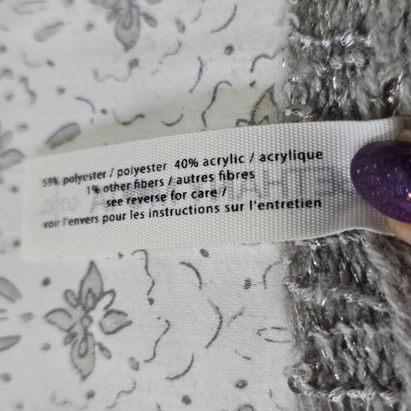 Bethany Mota Metallic Woven Glitter Sequin Deer Sweater 🦌 - Picture 5 of 6